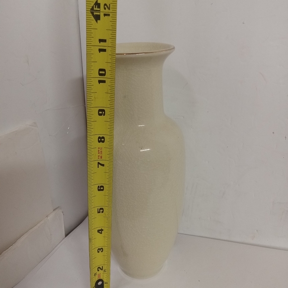 DAVAR Vase Originals Japan Asian Floral Handpainted Gold Trim 11" - Picture 3 of 5